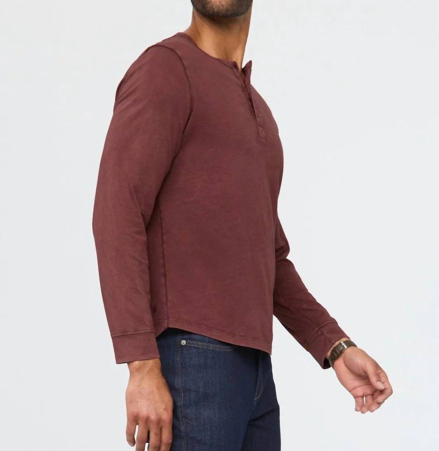Duer - Purepima Vintage Henley Long Sleeve Shirt