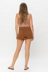 Judy Blue - Mid Rise Garment Dyed Cut Off Shorts