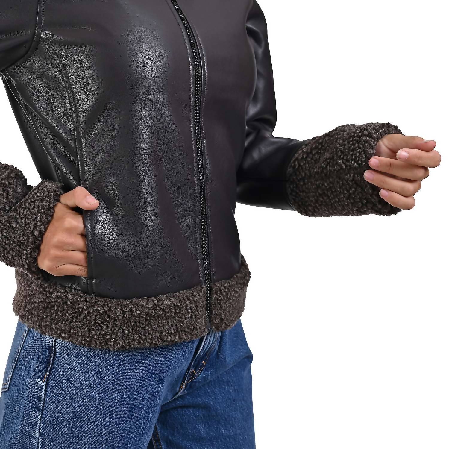 Lee - Sheepskin Trim Casual Jacket
