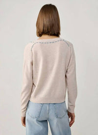 Autumn Cashmere - V-neck Cardigan With Tubular Lacing