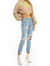 For Love & Lemons - Brooke Shearling Cropped Hoodie
