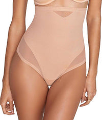 Miraclesuit Sexy Sheer Shaping Extra Firm Control High Waist Thong Shapewear in nude - women's intimate