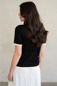 Elle Grey - Contrast Short Sleeve Tee