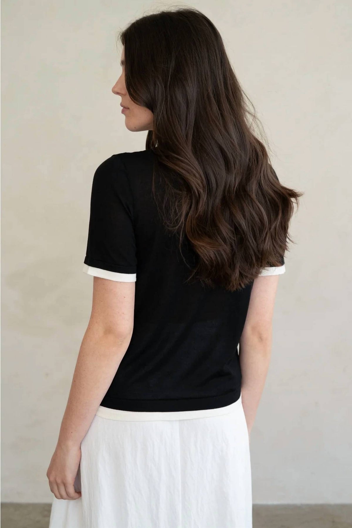 Elle Grey - Contrast Short Sleeve Tee