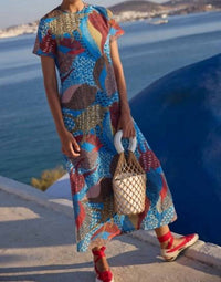 Oliphant - Short Sleeve Shift Midi Dress
