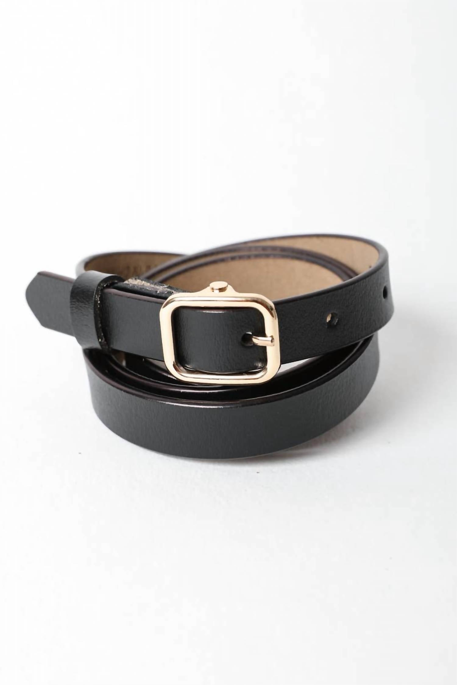 Leto - Women's Skinny Leather Belt