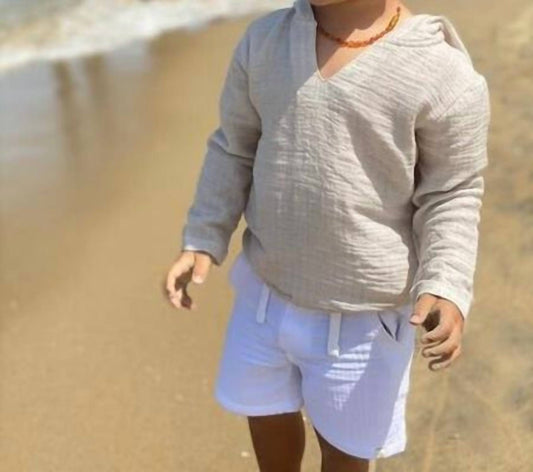 Me & Henry - Boy's St Ives Gauze Hooded Top