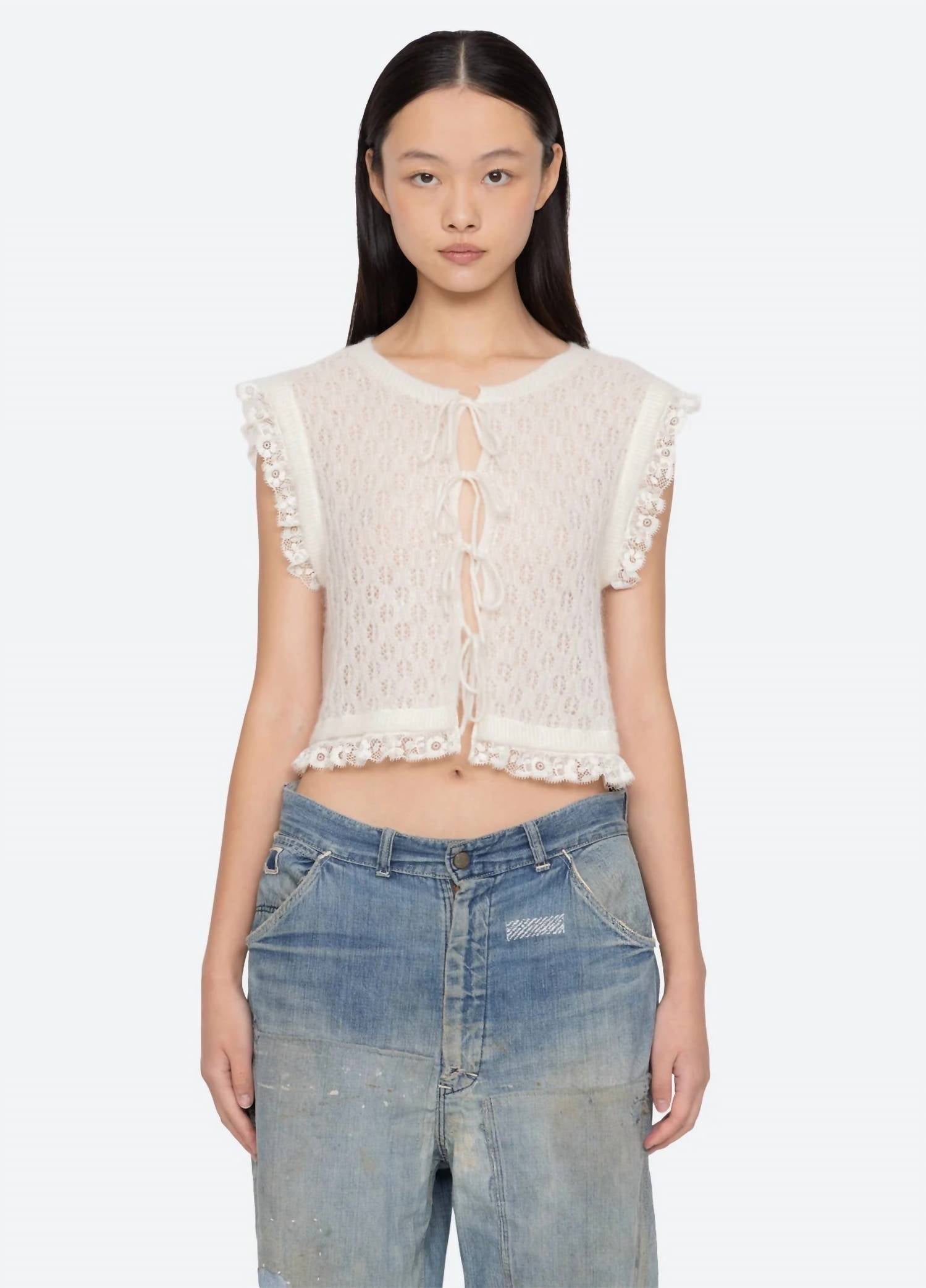 Sea - Teagan Knit Combo Vest Top