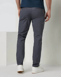 Vuori Cascade Tech Chino Pant in charcoal - men's pants - detail view