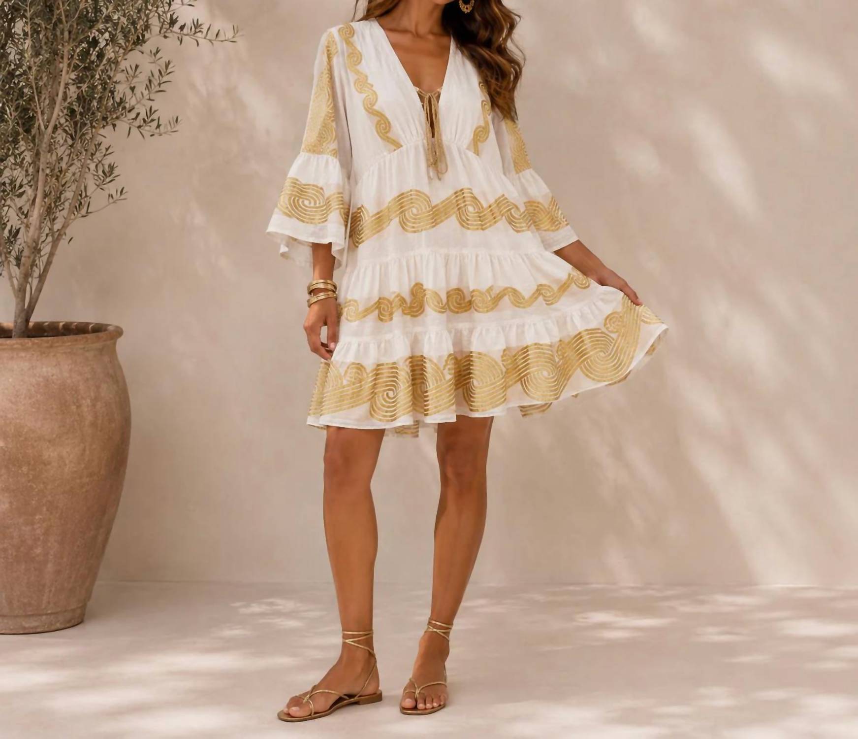 Mystery Resort - Asteria Embroidered Mini Dress
