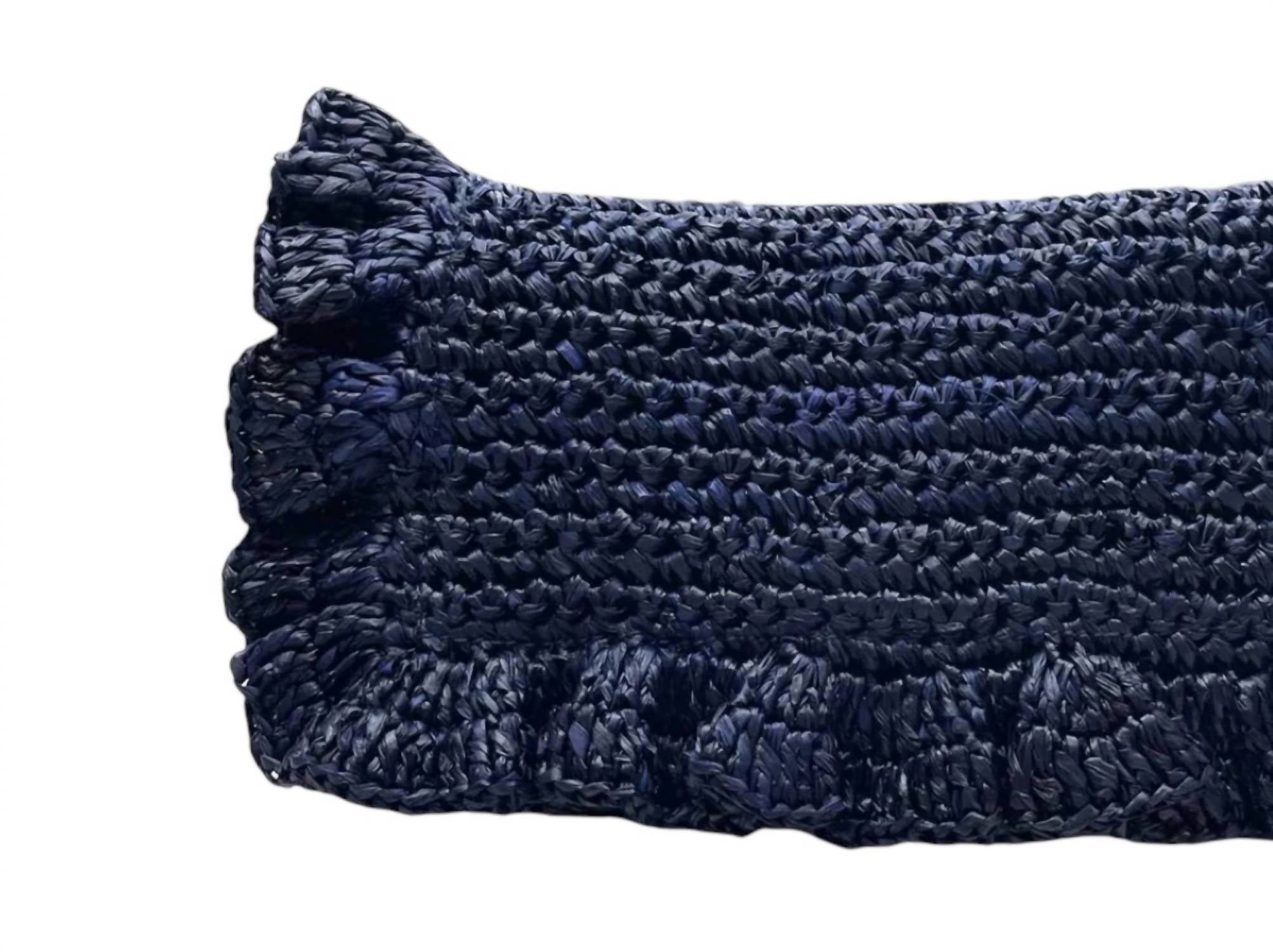 Laggo - Women's Riwana Raffia Ruffle Clutch