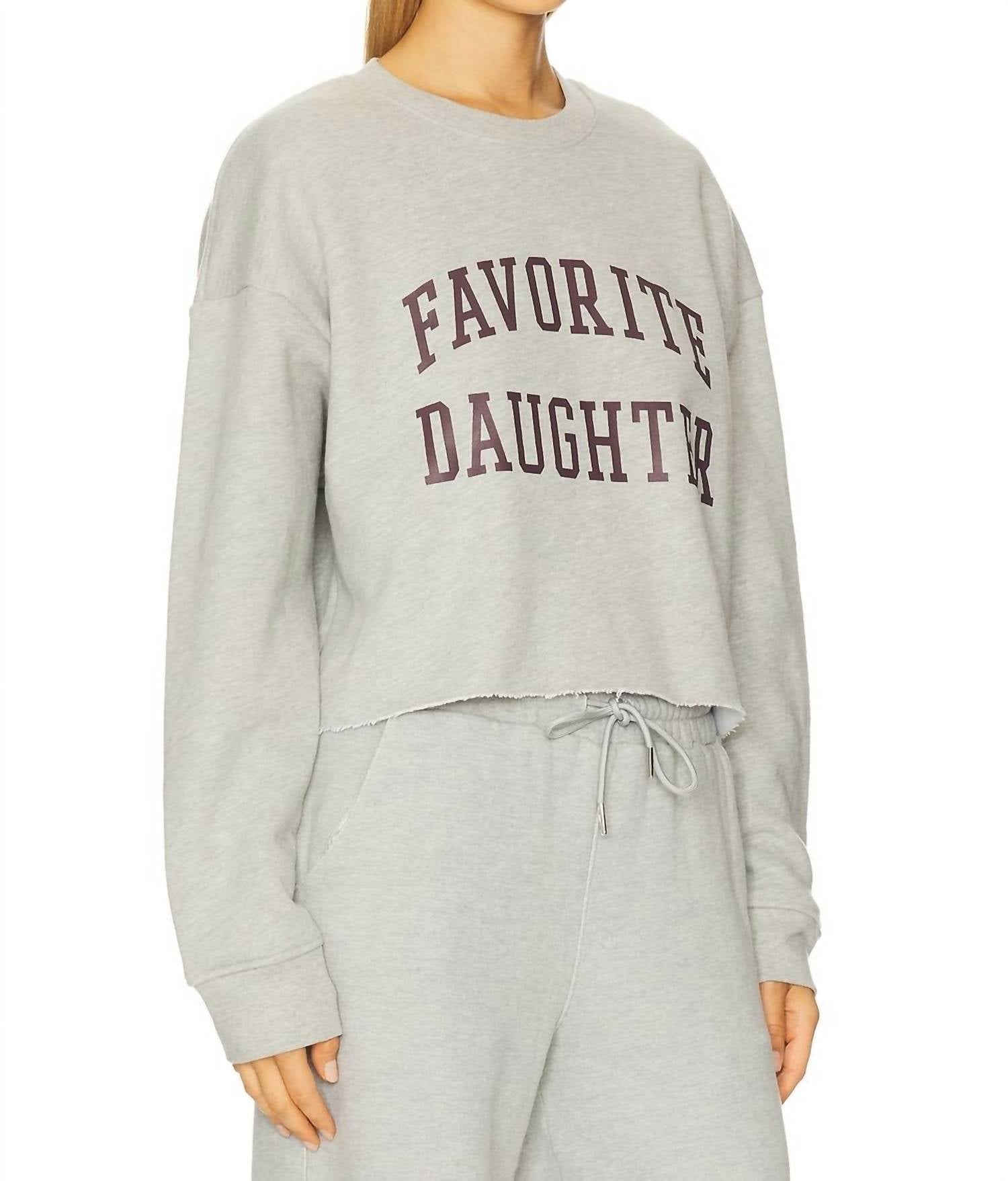 Favorite Daughter - Cropped Collegiate Sweatshirt