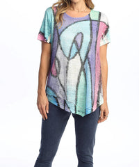 Jess & Jane - Sonata Boucle Mesh Asymmetric Top