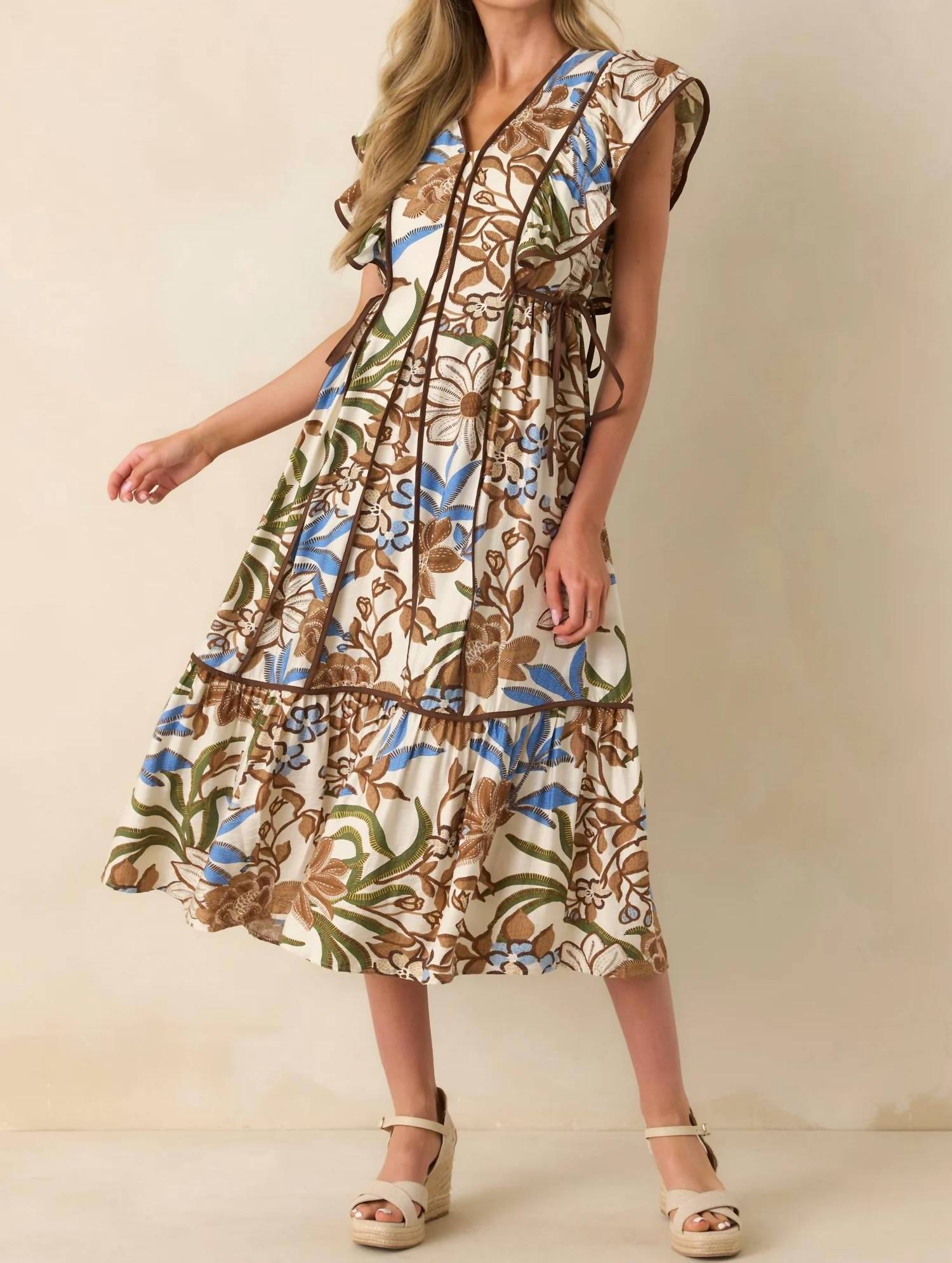 Entro - Bree Floral Midi Dress