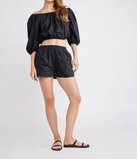 Self Contrast - Zelle Peasant Top