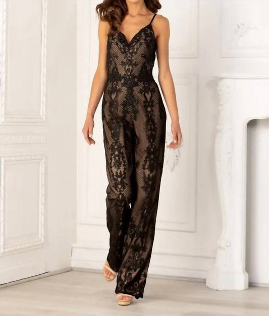 Lucci Lu - Applique Sleeveless Jumpsuit