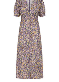FAITHFULL THE BRAND Bellavista Midi Dress in valerie floral purple - women's dress - view 5