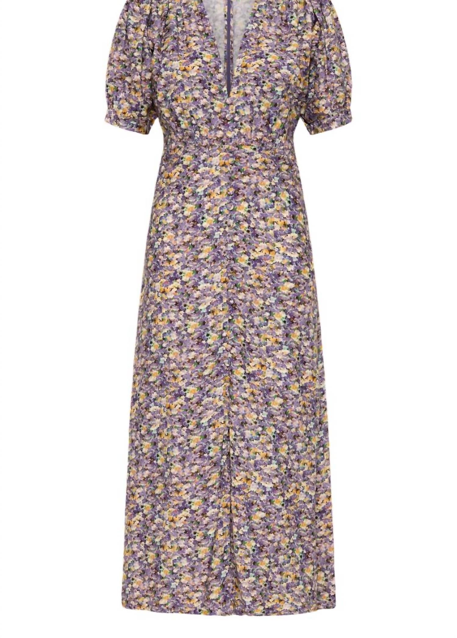 FAITHFULL THE BRAND Bellavista Midi Dress in valerie floral purple - women's dress - view 5