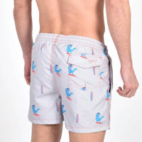 Eight X - Surfing T-rex Print Swim Trunks