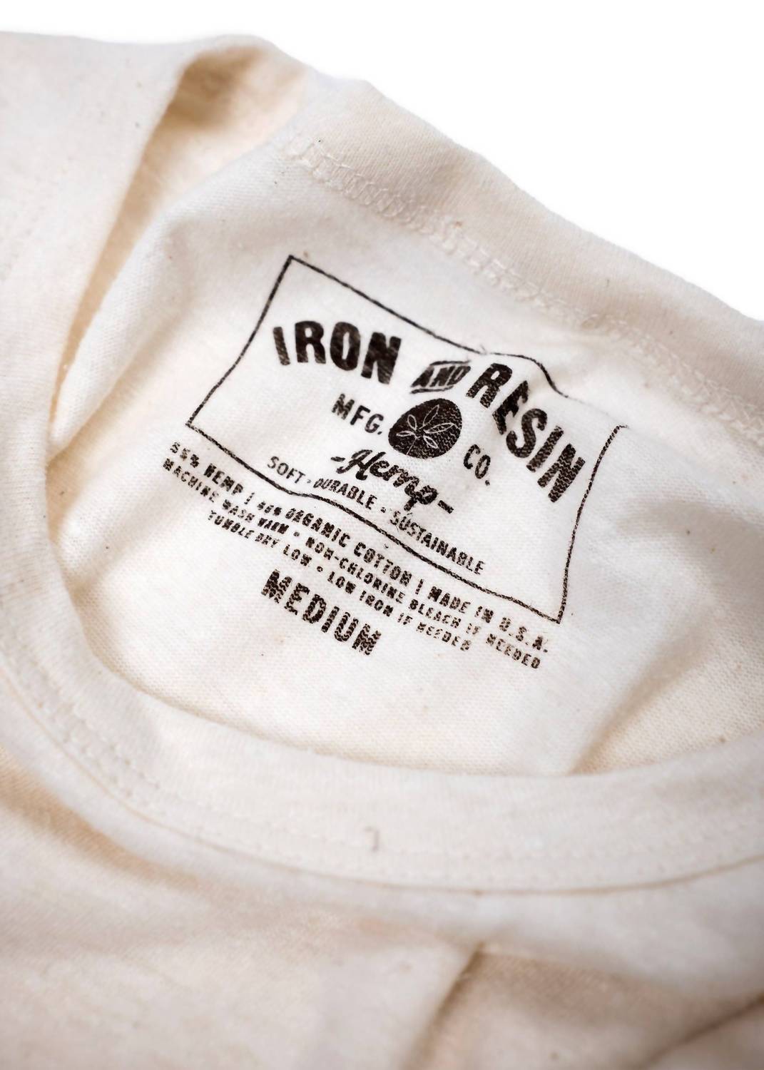 Iron & Resin Organic Hemp Tee in natural - men's t-shirt - view 5