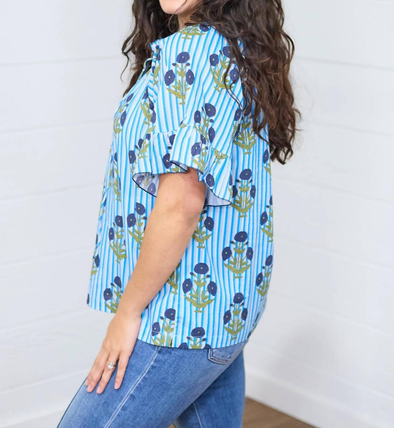 Layerz Clothing - Front-tie Bell Top