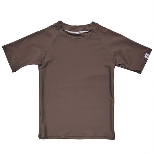 Snapper Rock - Boys Chocolate Sustainable Short Sleeve Rash Top