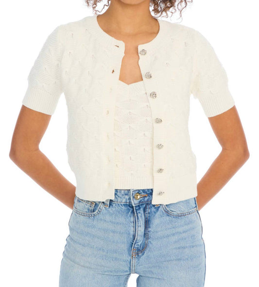 Allison New York - Effie Short Sleeve Cardigan
