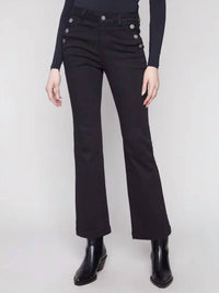Charlie B - Flare Leg Button Pocket Pants