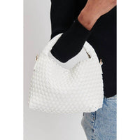 Moda Luxe - Woven Vegan Leather Crossbody Bag