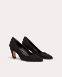 Everlane Women's Banana Pumps in black suede - women's heels