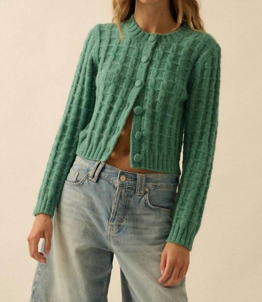 Promesa - Cable Knit Button Up Cardigan