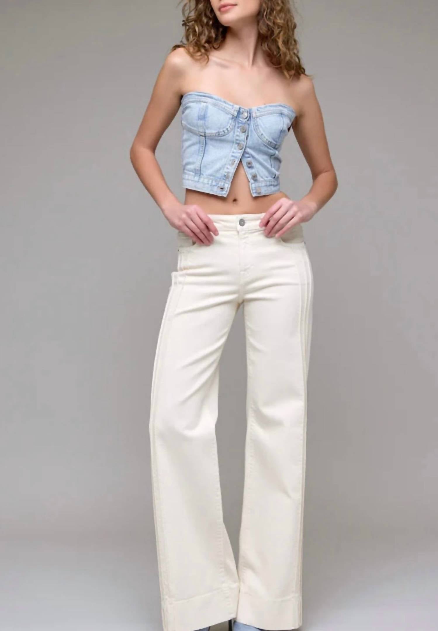 Hidden - Happi Pintuck Mid Rise Comfort Flare Pants