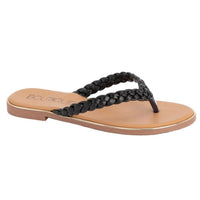 Corkys Footwear Women's Pig Tail Sandal in black - women's sandal