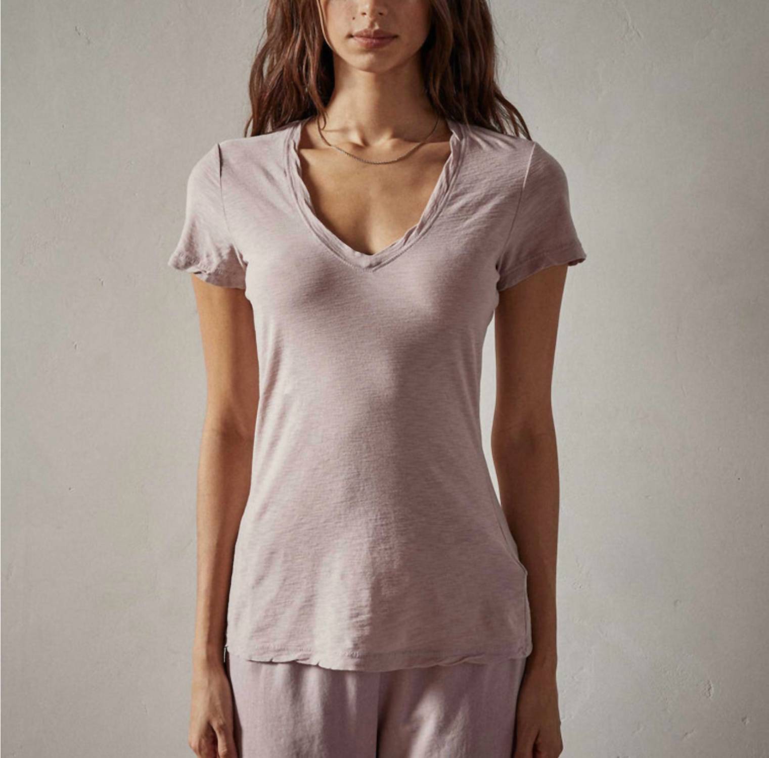 James Perse - Casual Tee With Reverse Binding