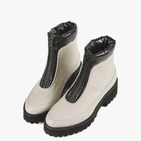 ALL BLACK Women's Zip & Puff Boots in charcoal - women's shoe - detail view