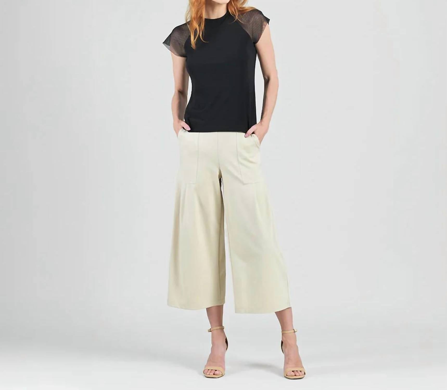 Clara Sunwoo - Cropped Pleated Gaucho Pants