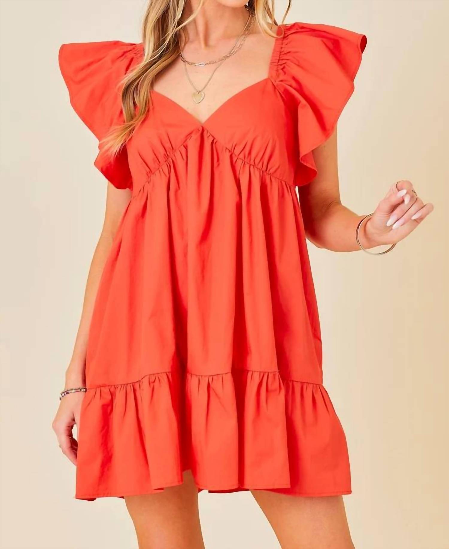 Day + Moon - Mary Babydoll Ruffle Dress