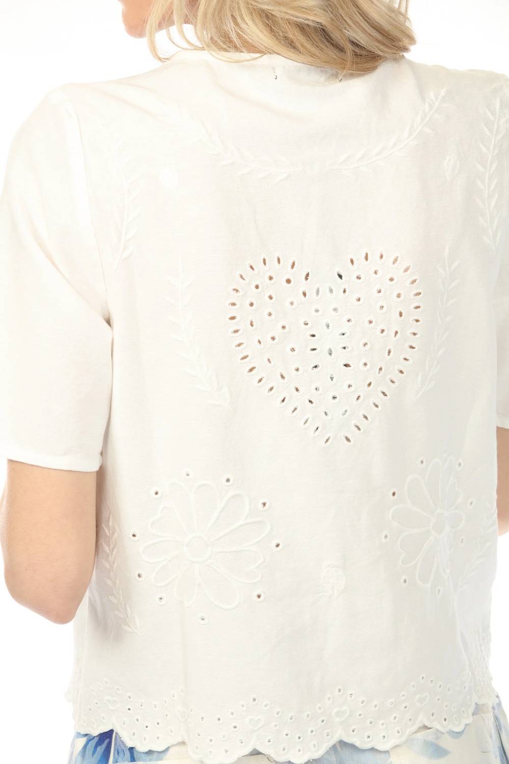 Charlie B - Embroidered Front Tie Cover-up Top