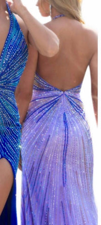 Portia&Scarlett - V Neck With High Leg Slit Gown
