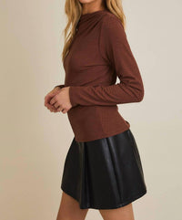 Gilli - Shirred Long Sleeve Top