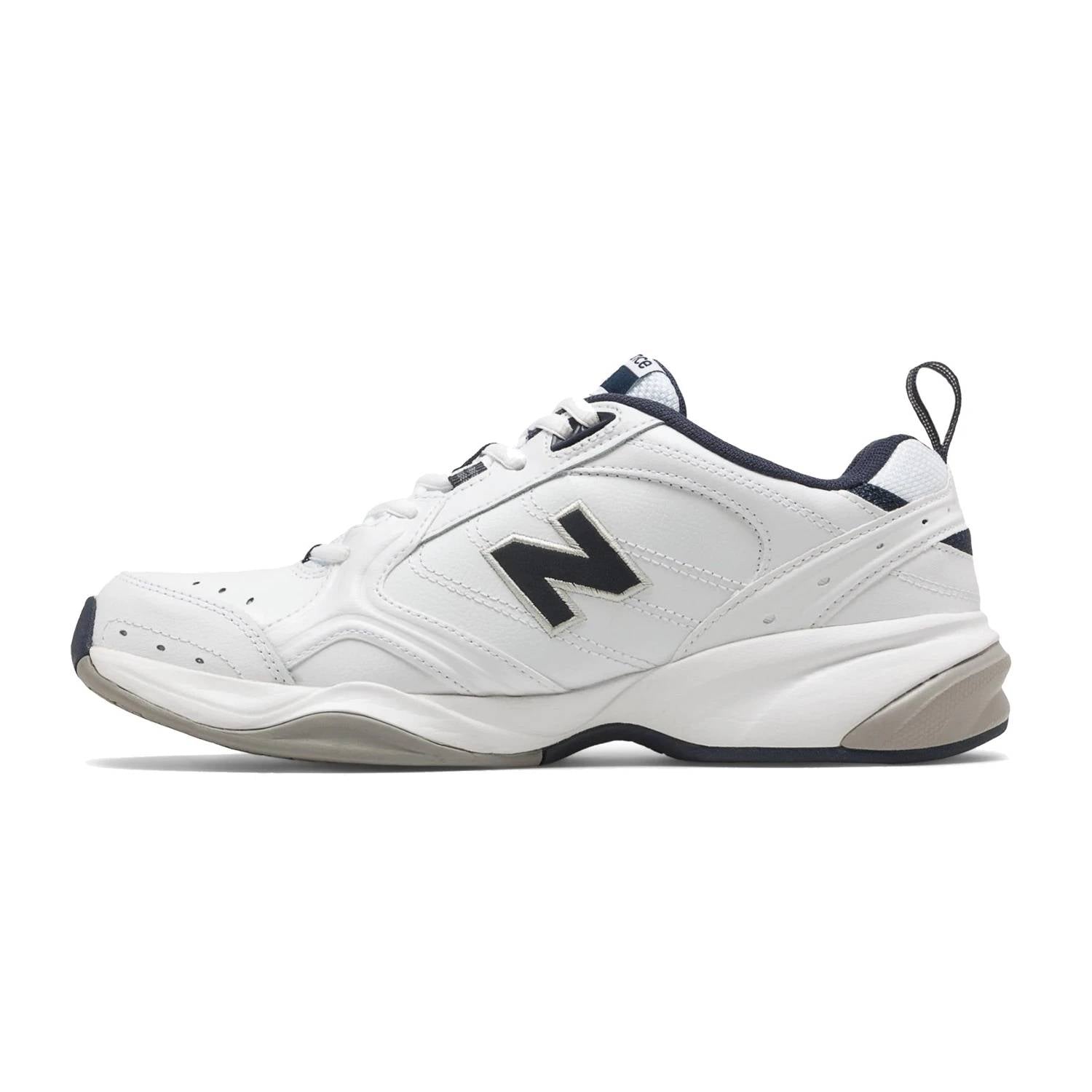 New Balance Men's Mw624 Walking Shoes in white navy - men's shoe - detail view
