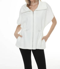 Joseph Ribkoff - Drawcord Waist Zip Up Sporty Jacket