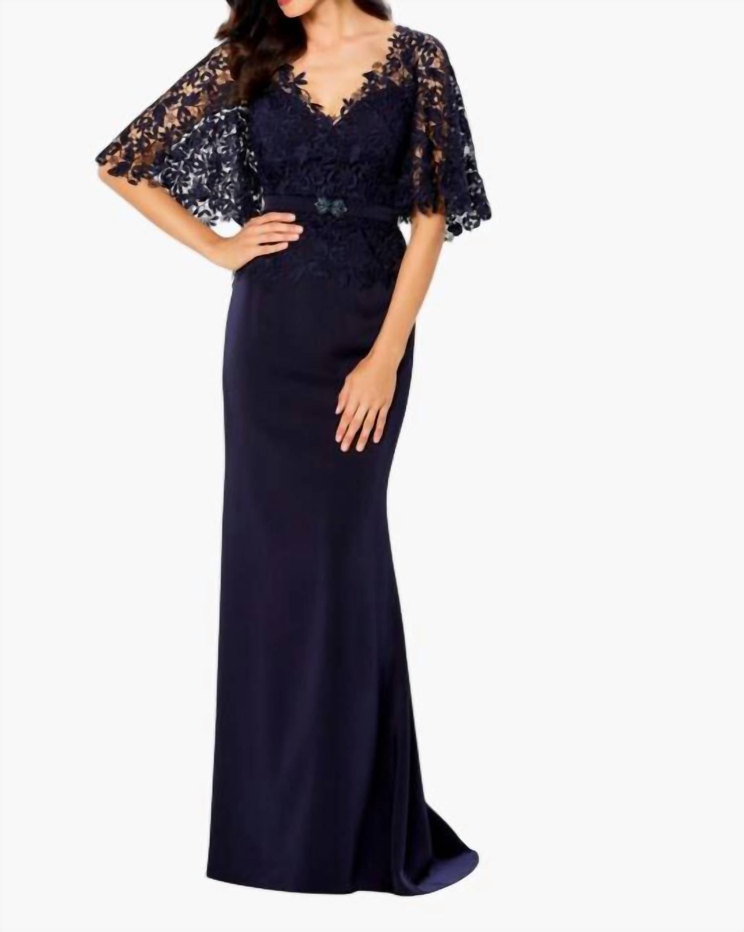 Montage By Mon Cheri - Lace Top Dress