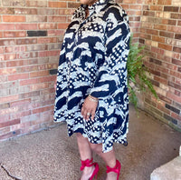 Umgee - Satin Animal Print Midi Dress