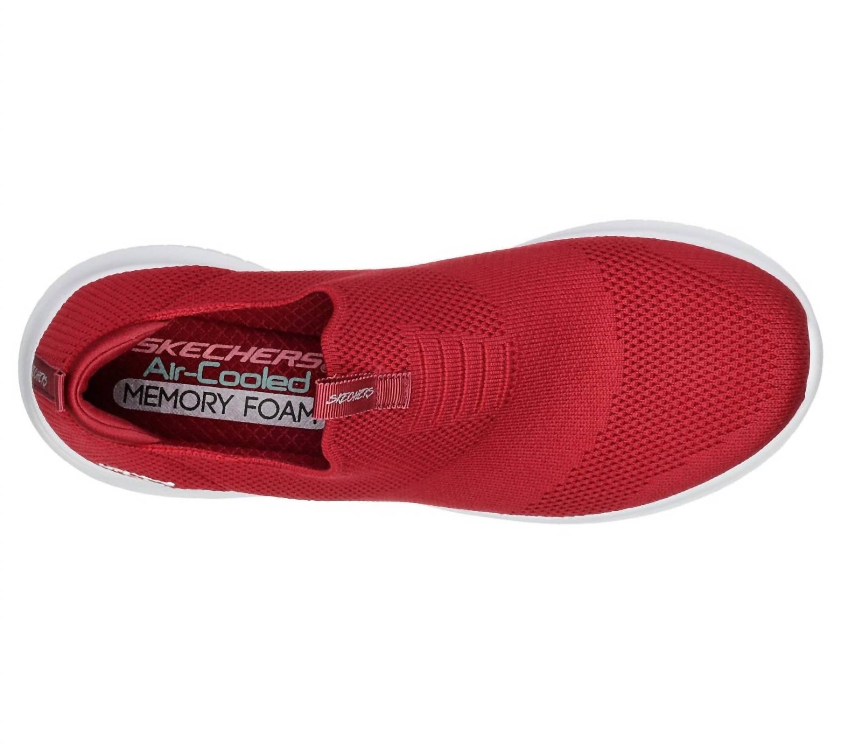 Skechers Women's Ultra Flex First Take Slip On Sneakers in red - women's sneaker - view 4