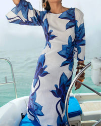 Beyond By Vera - Camelia Boat Neck Dress