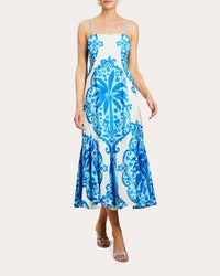 Mestiza New York - Reverie Printed Chiffon Godet Scarf Maxi Dress