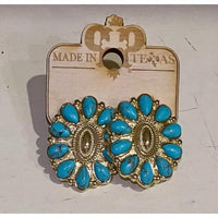 Pink Panache - Women's Concho Post Earrings