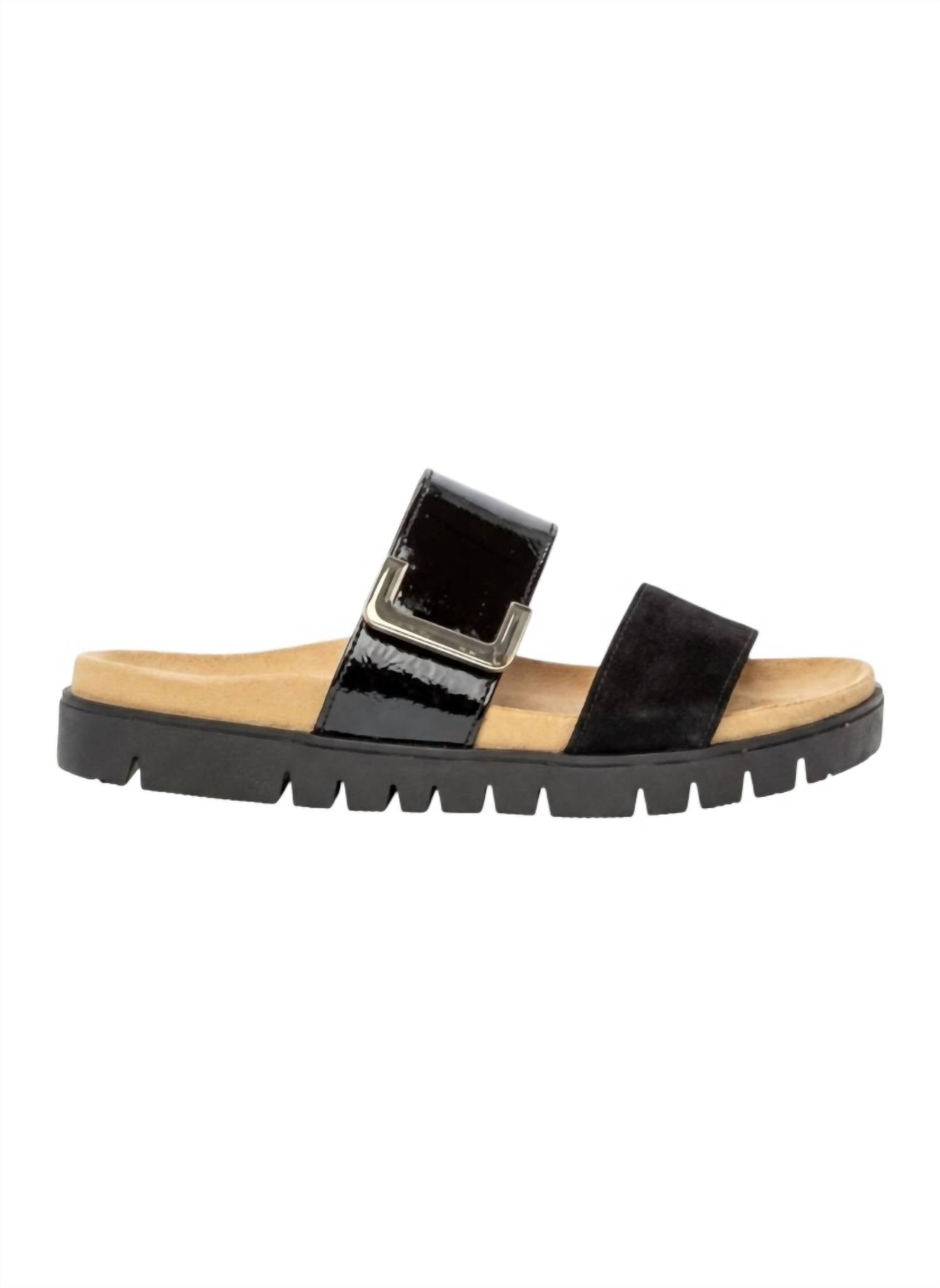 GABOR Women's Mule Sandal in soft nubuk leinen - women's sandal