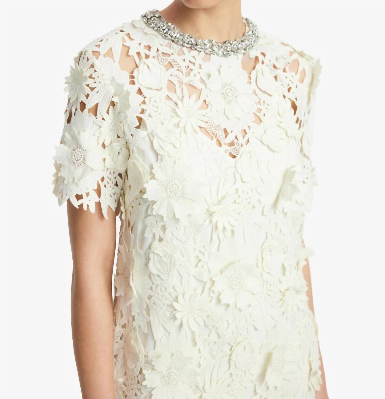 Leo Lin - Sheridan Embellished Lace Midi Dress